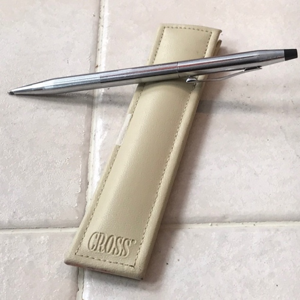 Cross silver ball point pen